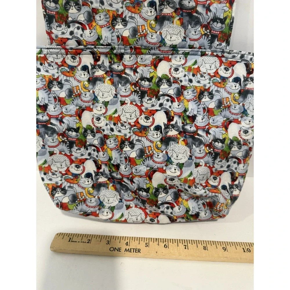 Cartoon Cat Pattern Vehicle Headrest Storage Tote Bag Reusable Travel